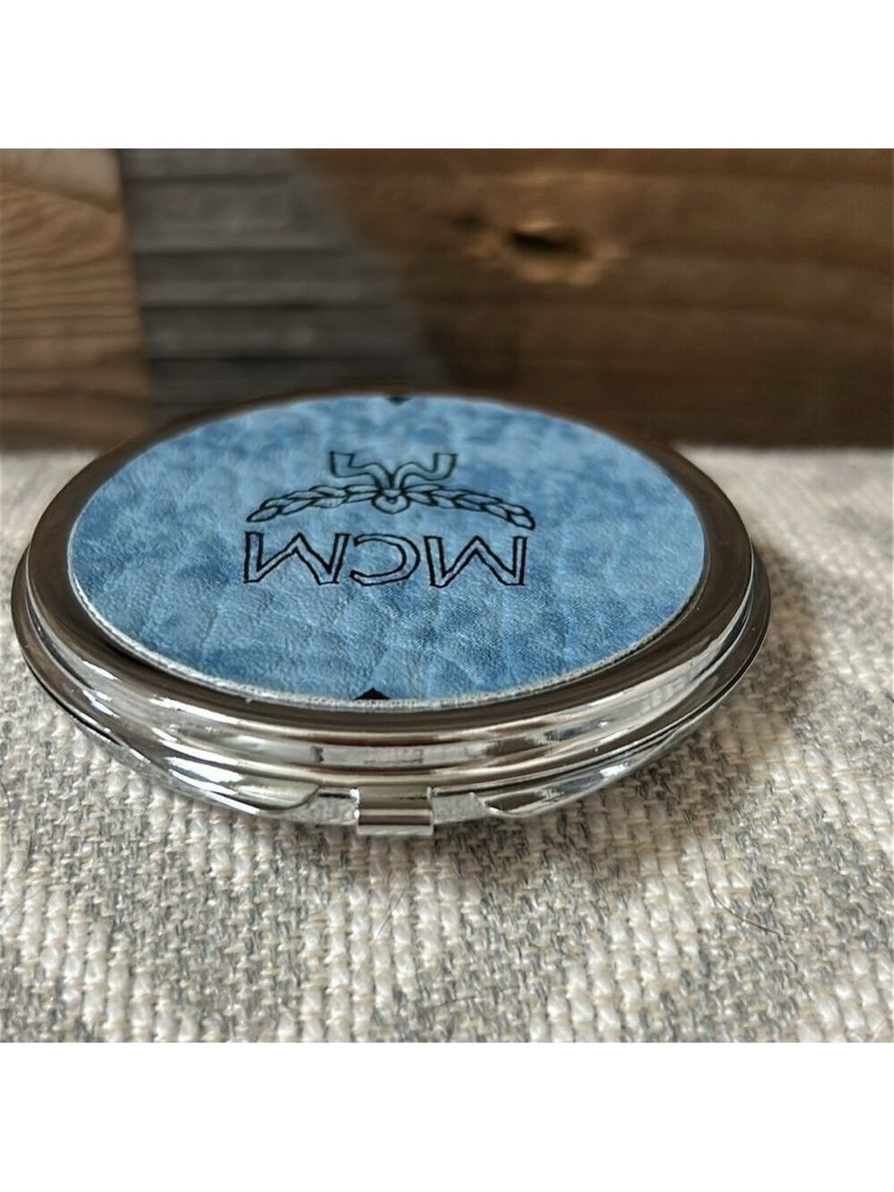 Compact Mirror Up-Cycled MCM - Picture 5 of 6